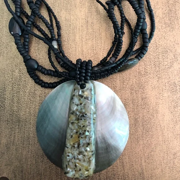 Two black necklaces - a Chico’s shell necklace plus another “just for fun” one! - Picture 10 of 13